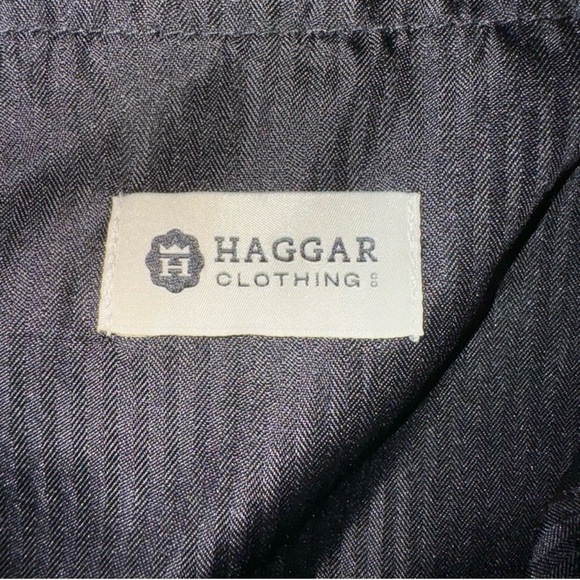 Haggar Cool 18® Heather Solid Pant in Graphite 34 x 29 Expandable Waistband - Picture 6 of 7